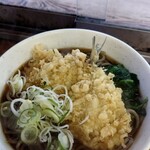 二葉 - アジ天+青菜「大盛無料」(160円+100円+380円)
