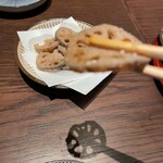 たん之助酒場 - 見てー蓮根の影がかわいい