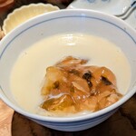 椛凛 炭ときどき薪 - 〆の豆乳出汁茶漬け