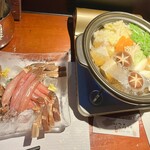 水炊き 季節料理 新宿なごみ - 蟹しゃぶ（ズワイ蟹）