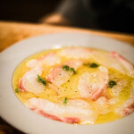 ニホンバシ ブルワリー トウキョウステーション - 三崎港より本日のカルパッチョ