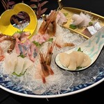 ふじや - 本日のお造りに別注の刺し盛り