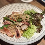 れんこん - イカと蓮根の炒め物