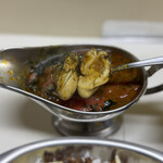 かれーの店 うどん  - オイスターオーシャン、チーズ、スパイシーひき肉、焼トマト