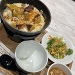 横濱元町ドリア - さつまいもとチキンの和風クリームドリア(750kcal)・サラダ・スープセット(84kcal)