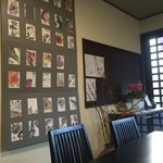 Urara - 手作りのポストカード教室での作品展示。