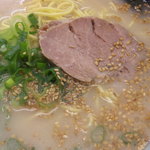 山岡家 - 朝ラーメン（脂なし・味濃いめ・アップ）