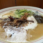 玉名拉麺 千龍 - もちろんニンニクチップ掛けてもらいました^^