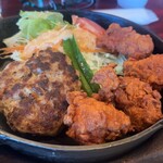グリル ふらいぱん - Bランチ
ハンバーグと唐揚げ