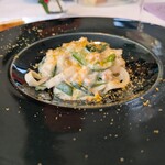 ラ ヴィオレッタ - トンナレッリ　青森　真鱈白子　自家製ゆず胡椒