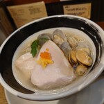 麺処 しろくろ - 浅利とムール貝の汐そば