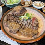 カワシマ - ハンバーグとステーキ御膳¥1,690