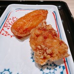 はなまるうどん - ごまいなり140円　はなまる唐揚げ150円
