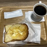 ルパ - 料理写真:モーニングセット 厚切り塩ハニートースト