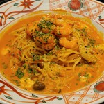 五右衛門 - 料理写真:たっぷり海老とモッツァレラチーズのトマトクリーム