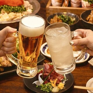 ビール299円（329円）超炭酸ハイボール99円（109円）