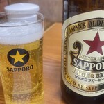 ジンギスカン羊はち 青物横丁店 - サッポロ赤星(大瓶) 赤星って、大抵のところが中瓶で、大瓶ってなかなかないのよね～