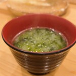 舟町鮨 やました - あおさ汁