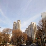 シャンティ - "水道道路"と"十二社通り"の交差点から見た"新宿中央公園"。