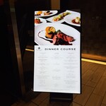 THE COSMOPOLITAN GRILL BAR TERRACE - 店頭のメニューボード（コース）