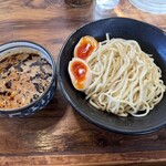 焙煎胡麻工房 タンタン本舗 - 料理写真:濃厚坦々つけ麺大盛に味玉追加。シビ辛とハバネロ追加
