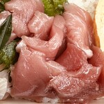 築地やまの - ・おすすめ三種盛り（サーモン）　¥1,600-（税込）