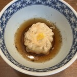 MOMO Stand Tokyo - 季節のモモ　白子と蓮根の焼きモモ　ゆずポン酢