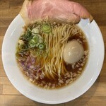 中華そば 九兵衛 - 味玉そば(900円、真上から)