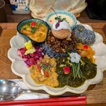 タケウチ - 海カレー＋ピーナッツ入りラムポークペッパーキーマ 1800円