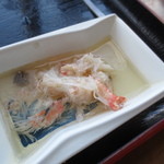 かに八代 れんが亭 - 身は、三杯酢でいただきます♪