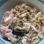 かに八代 れんが亭 - 食べる時は、かに味噌を混ぜ混ぜしていただきます♪