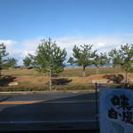 かに八代 れんが亭 - カウンター席からの景色