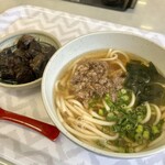 桑田食堂 - 肉うどんと茄子煮浸し