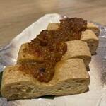 八海山公認 個室居酒屋 越後酒房 八海山 - 栃尾揚げ　味噌ハーフ　748円