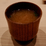 鮨 一喜 - 赤出汁の味噌汁
