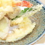 漁協食堂うずしお - おまかせ うずしお御膳の天ぷら盛り合わせ '15 1月上旬