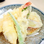漁協食堂うずしお - おまかせ うずしお御膳の天ぷら盛り合わせ '15 1月上旬