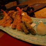 天空の庭　星のなる木 - 季節の天婦羅（ししとう、丸十、海老、蟹）