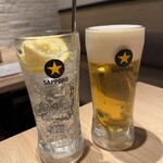 牛タンとおでんとクリスピー餃子　ひまわり［出汁］ - 