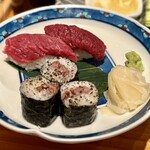 がんばれニッポン馬肉道場 馬喰ろう - ・桜肉の炙り鉄火巻き