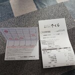 とんかつ神楽坂さくら - 本日のレシートとポイントカード