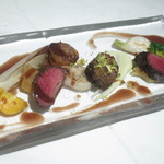 リストランテ サクラ - 千葉県産野鴨のアルフォルノ　赤ワインと麦のソース　カリフラワーのピュレ