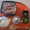 しら河 - 上ひつまぶし 3,800円 + 大盛り ご飯（200円）：お店のおすすめの “ひつまぶし” 。