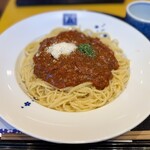 洋麺屋五右衛門 - 料理写真:五右衛門伝統のミートソース(1,050円)大盛(150円)＋ランチドリンク(150円)