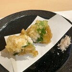すし あお - タチと蓮根の天ぷら