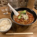 Renge no Gotoku - 排骨担々麺　無料ライス