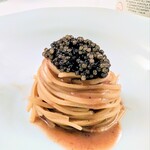 342343302 - キャビアと赤ワインソースのタリオリーニ