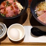 ローストビーフ YOSHIMI - 料理写真:期間限定　ローストビーフ丼と鶏塩ラーメンセット〜ハーフ&ハーフ〜 1,520円