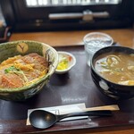 一久庵 - カツ丼と小カレーうどんセット