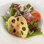 指帆亭 - ミニコースのサラダ